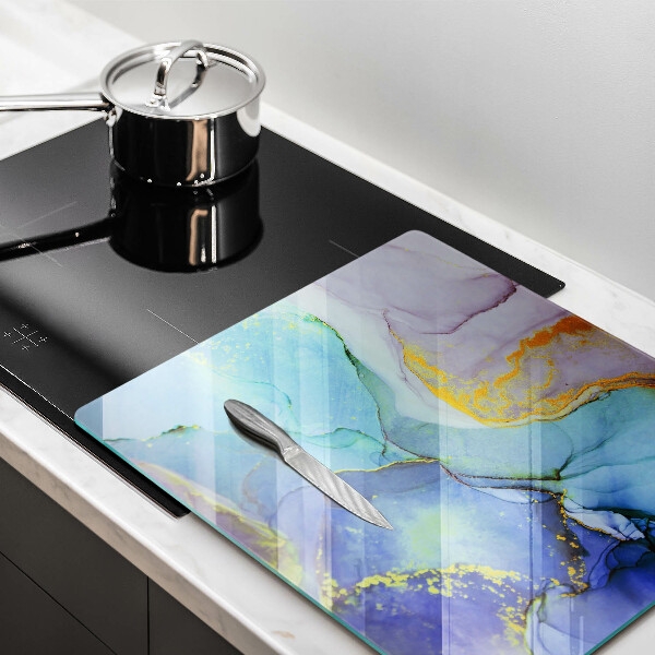 Üveg vágódeszka Repedt arany kő