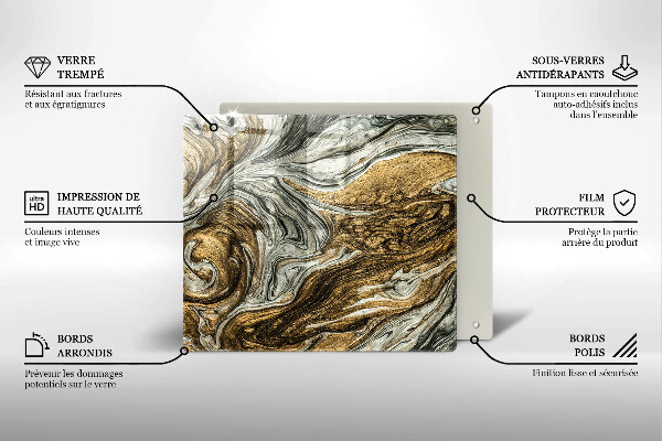 Üveg vágódeszka Gazdag absztrakció