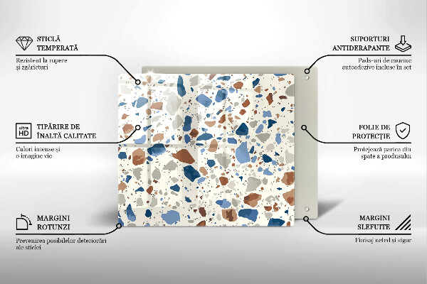 Üveg vágódeszka Dekoratív kőedény