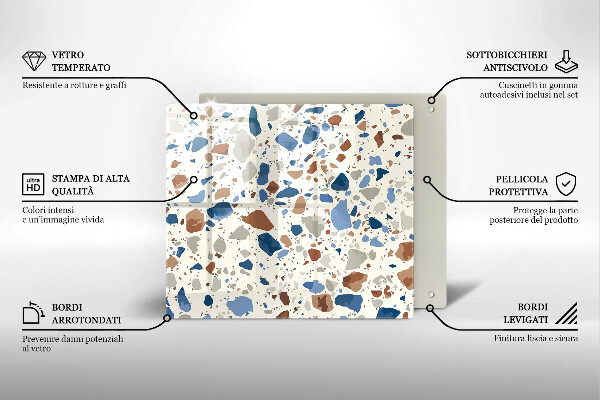 Üveg vágódeszka Dekoratív kőedény
