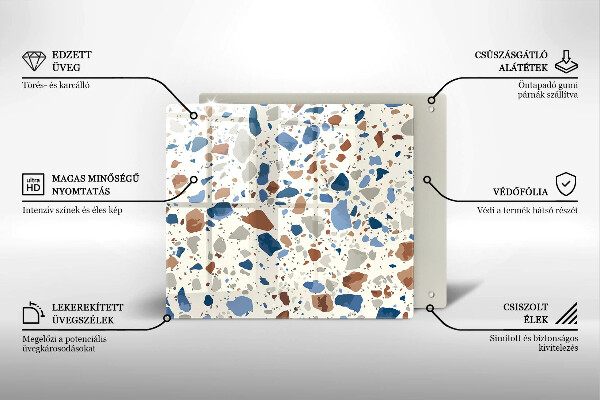 Üveg vágódeszka Dekoratív kőedény