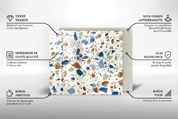 Üveg vágódeszka Dekoratív kőedény