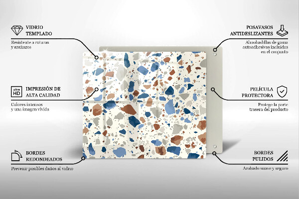 Üveg vágódeszka Dekoratív kőedény