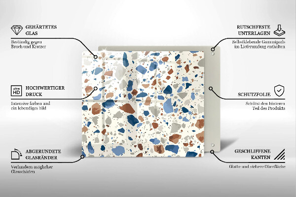 Üveg vágódeszka Dekoratív kőedény