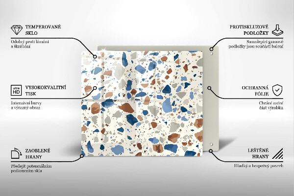 Üveg vágódeszka Dekoratív kőedény