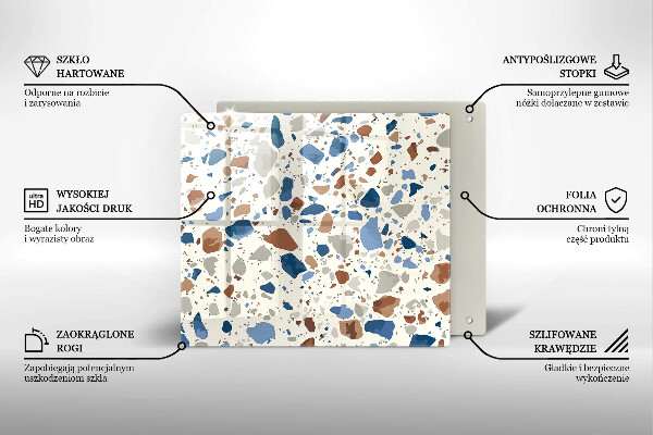 Üveg vágódeszka Dekoratív kőedény