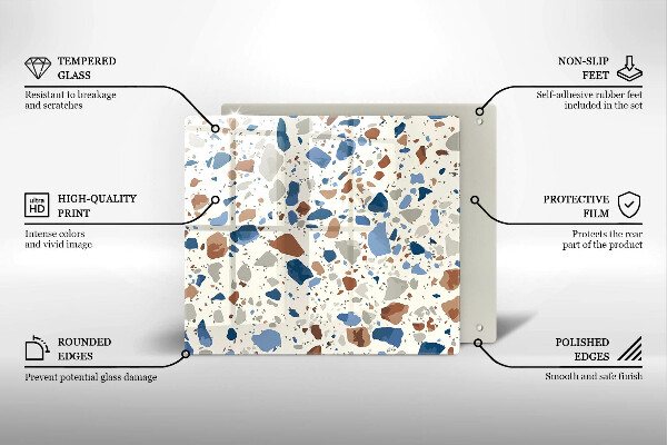 Üveg vágódeszka Dekoratív kőedény