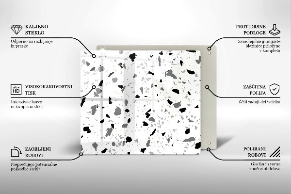 Üveg vágódeszka Dekoratív kőedény