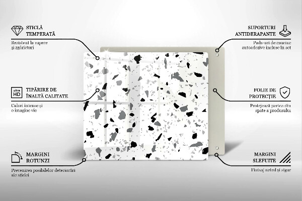 Üveg vágódeszka Dekoratív kőedény