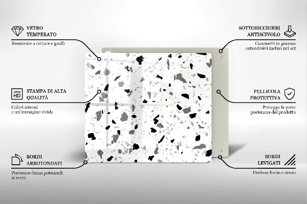 Üveg vágódeszka Dekoratív kőedény