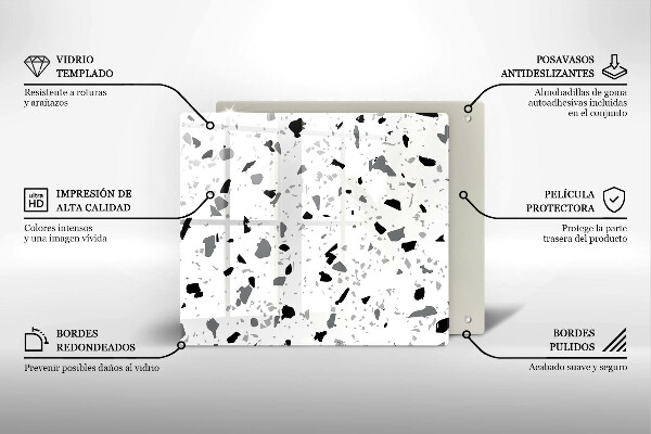 Üveg vágódeszka Dekoratív kőedény