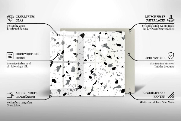 Üveg vágódeszka Dekoratív kőedény