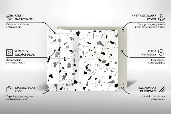 Üveg vágódeszka Dekoratív kőedény