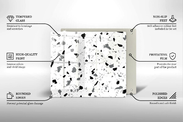 Üveg vágódeszka Dekoratív kőedény