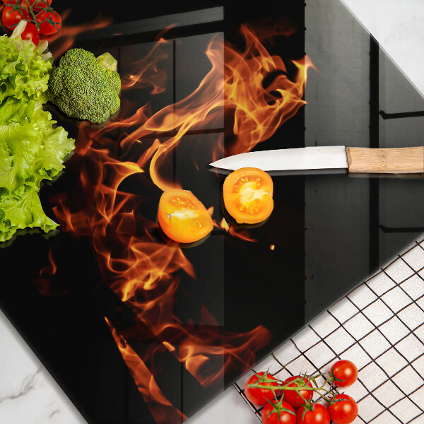 Üveg vágódeszka Gyújts egy élő lángot