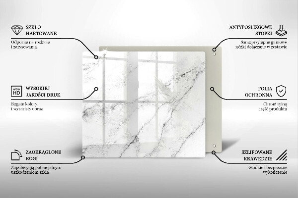 Üveg vágódeszka Elegáns márvány textúra