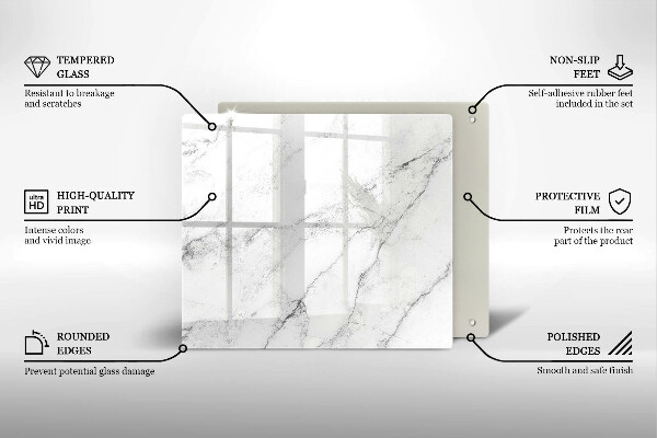 Üveg vágódeszka Elegáns márvány textúra