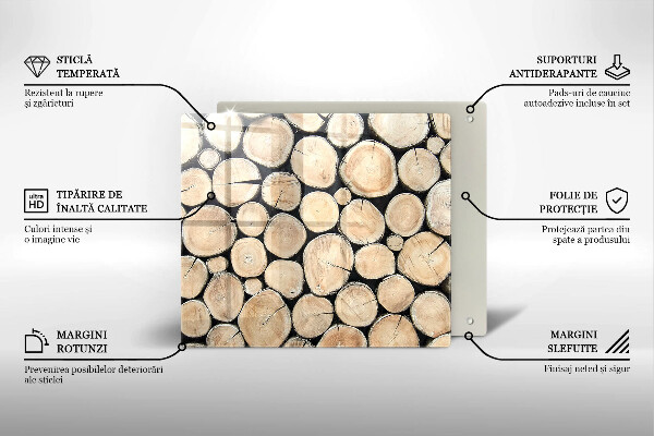 Üveg vágódeszka Fa fatörzsek