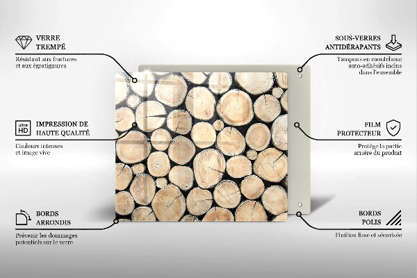 Üveg vágódeszka Fa fatörzsek