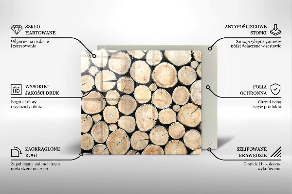 Üveg vágódeszka Fa fatörzsek