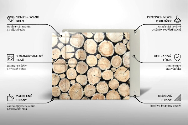 Üveg vágódeszka Fa fatörzsek