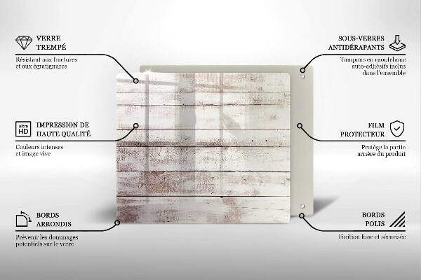 Üveg vágódeszka Régi fa táblák