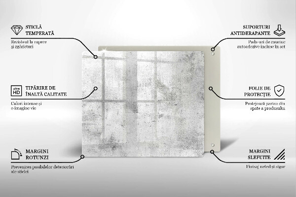 Üveg vágódeszka Beton textúra