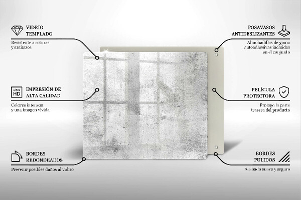 Üveg vágódeszka Beton textúra