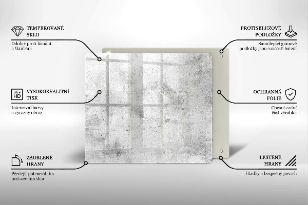 Üveg vágódeszka Beton textúra