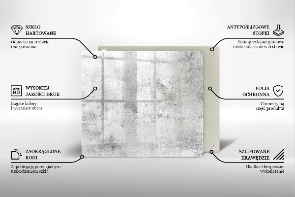 Üveg vágódeszka Beton textúra