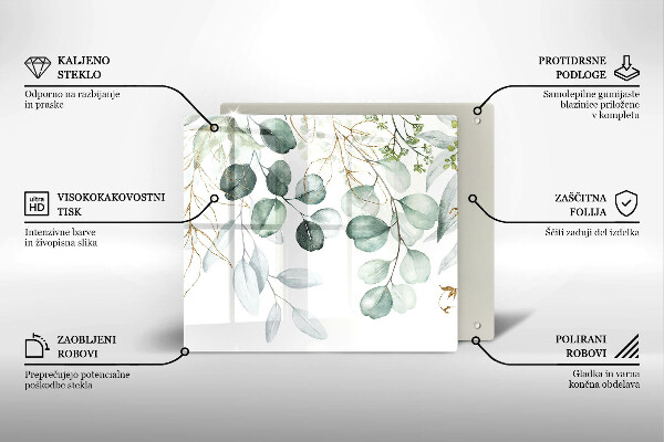 Üveg vágódeszka Festett növények