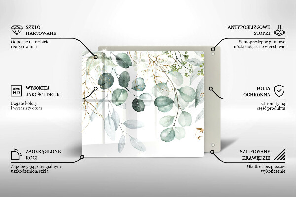 Üveg vágódeszka Festett növények