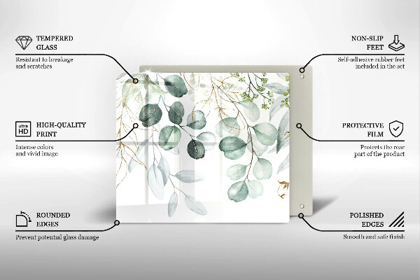 Üveg vágódeszka Festett növények