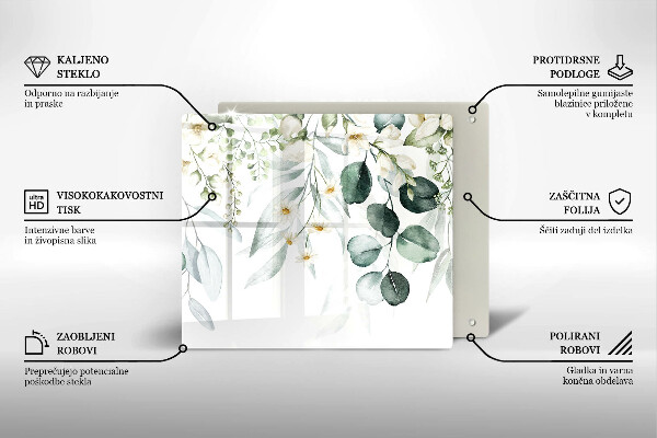 Üveg vágódeszka Akvarell növények