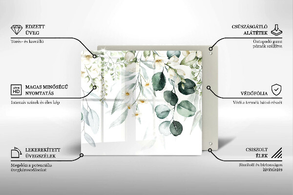 Üveg vágódeszka Akvarell növények