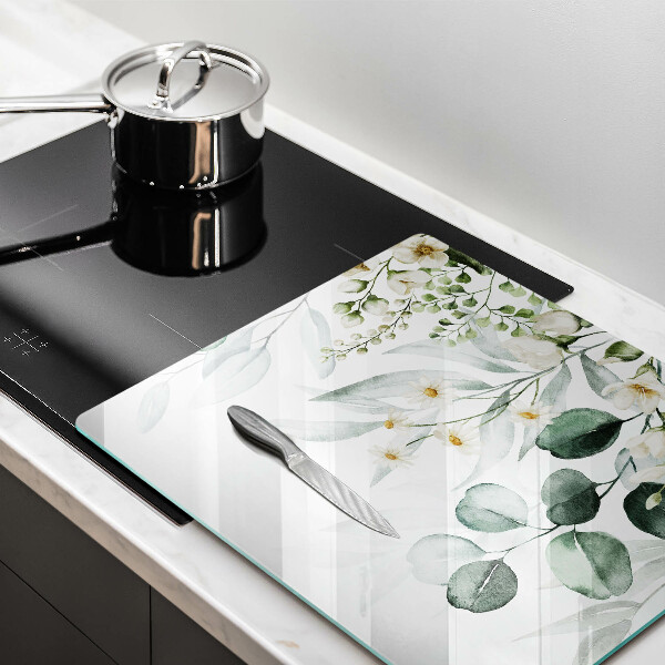 Üveg vágódeszka Akvarell növények