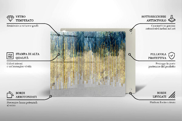 Üveg vágódeszka Tervezői absztrakció