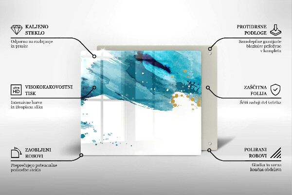 Üveg vágódeszka Kék foltok