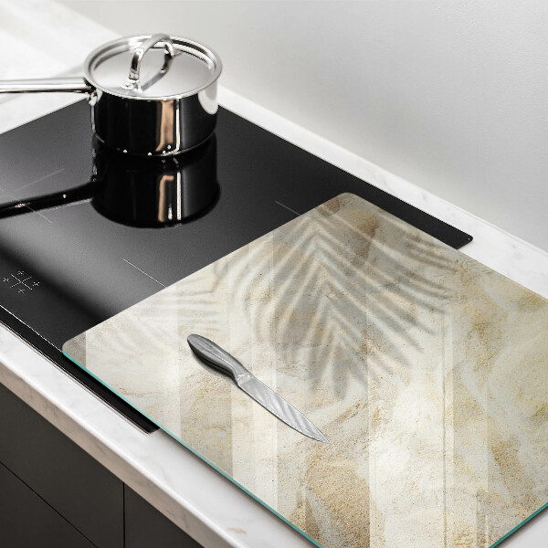 Üveg vágódeszka Pálmalevél és homok