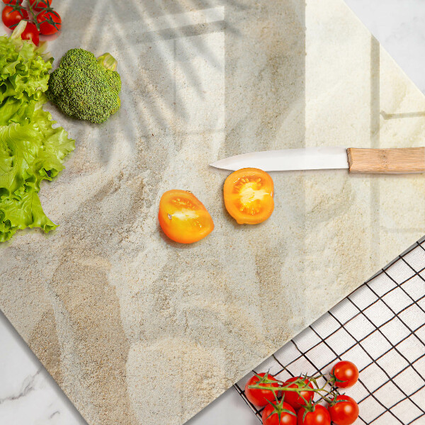 Üveg vágódeszka Pálmalevél és homok