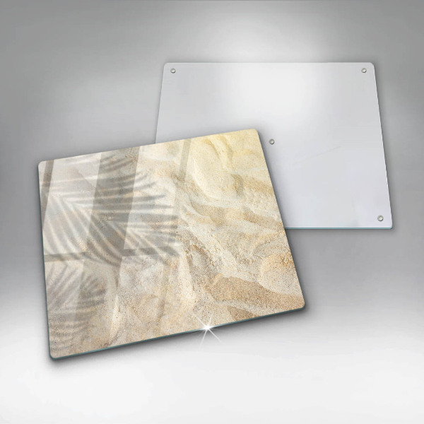 Üveg vágódeszka Pálmalevél és homok