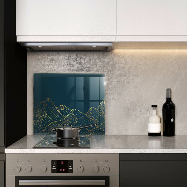 Üveg vágódeszka Absztrakt hegyek