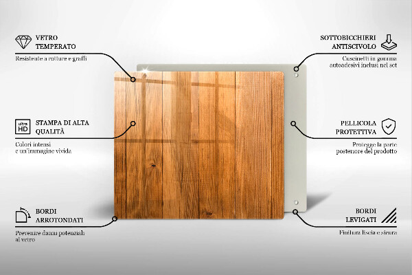 Üveg vágódeszka Fadeszkák