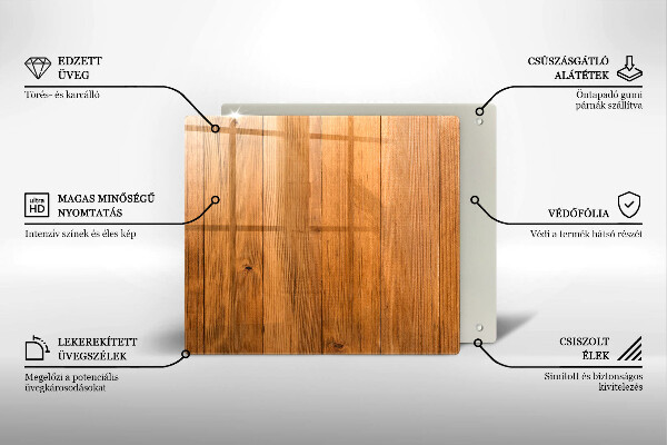 Üveg vágódeszka Fadeszkák