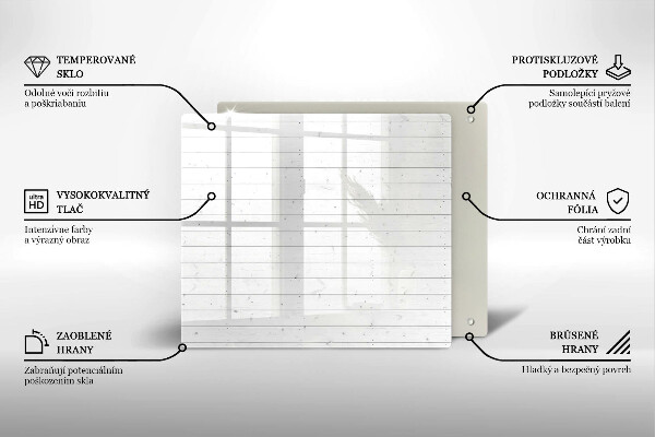 Üveg vágódeszka Modern világos táblák