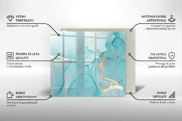 Üveg vágódeszka Kő absztrakció