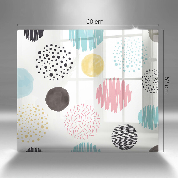 Üveg vágódeszka Festett formák