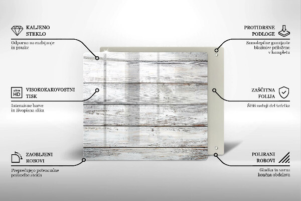 Üveg vágódeszka Világos fa táblák