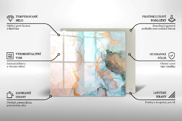 Üveg vágódeszka Márvány absztrakció