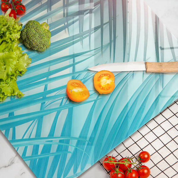 Üveg vágódeszka Pasztell levelek